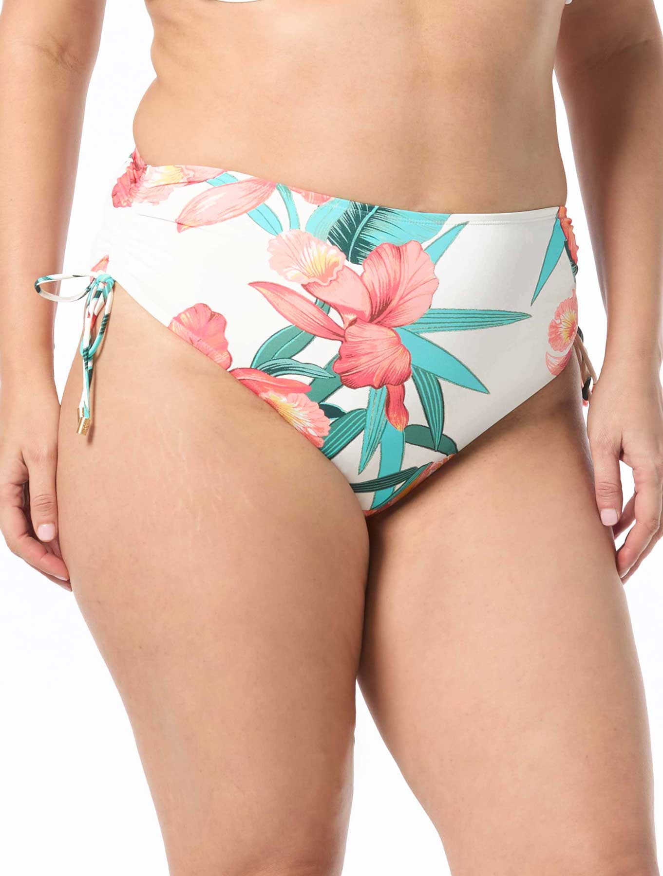 Coco Reef Island Flora Shirred High Waist Bikini Bottom Swim City