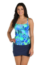 24th & Ocean: Aegean Tropics Side Shirred Tankini Top