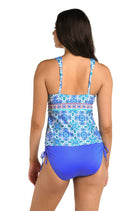 24th & Ocean: Beachside Tile Surplice Tankini Top