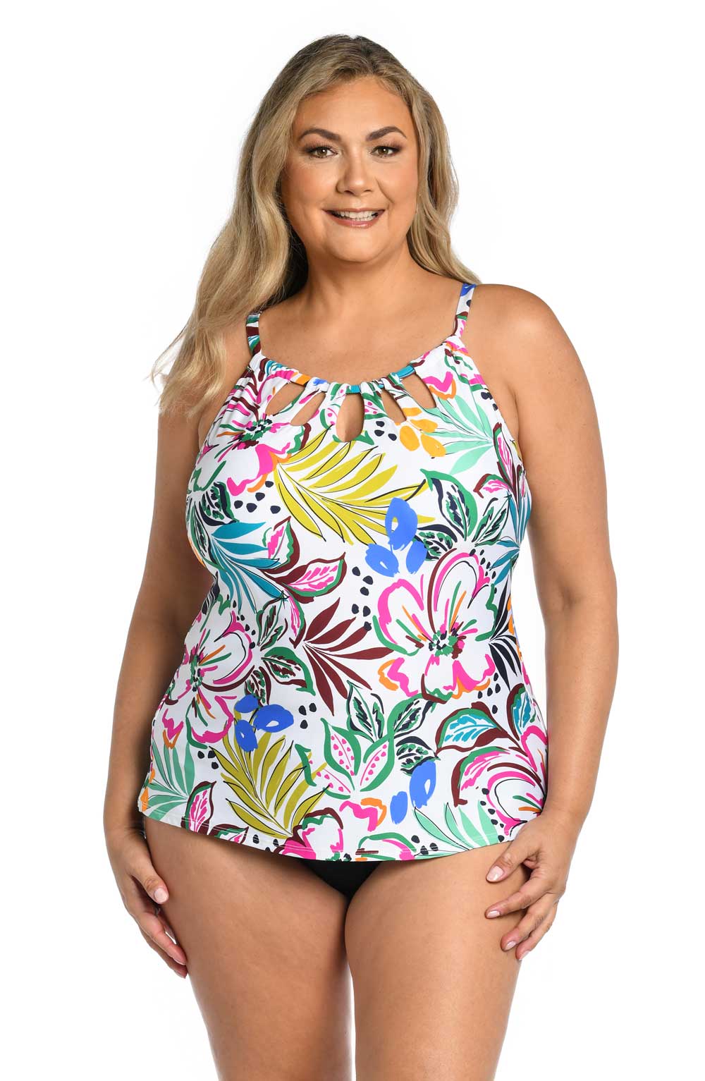 High neck tankini on sale top plus size