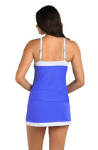 24th & Ocean: Santorini Block High Neck Tankini Top - PERI