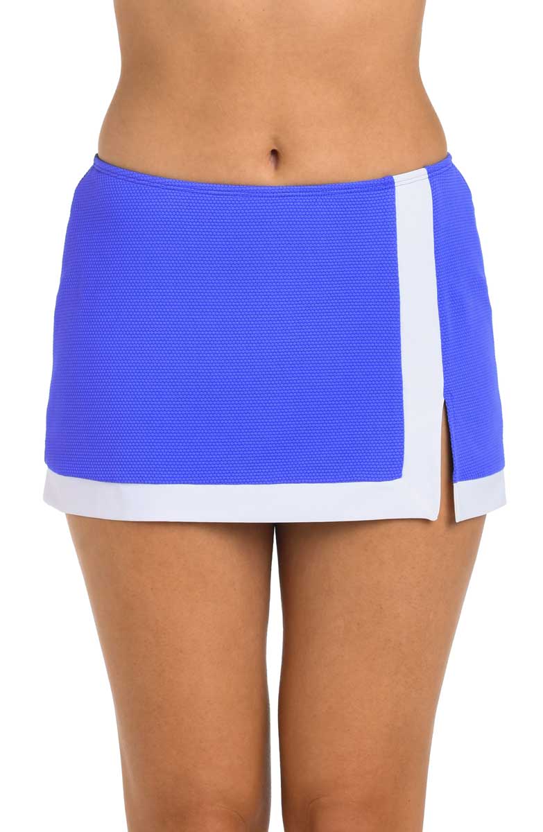 24th & Ocean: Santorini Block Swim Skort Bottom - PERI