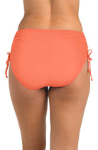 24th & Ocean: Solid Mid Rise Adjustable Side Tie Bikini Bottom - CORAL