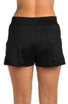 24th & Ocean: Solid Mid Rise Swim Short - BLACK