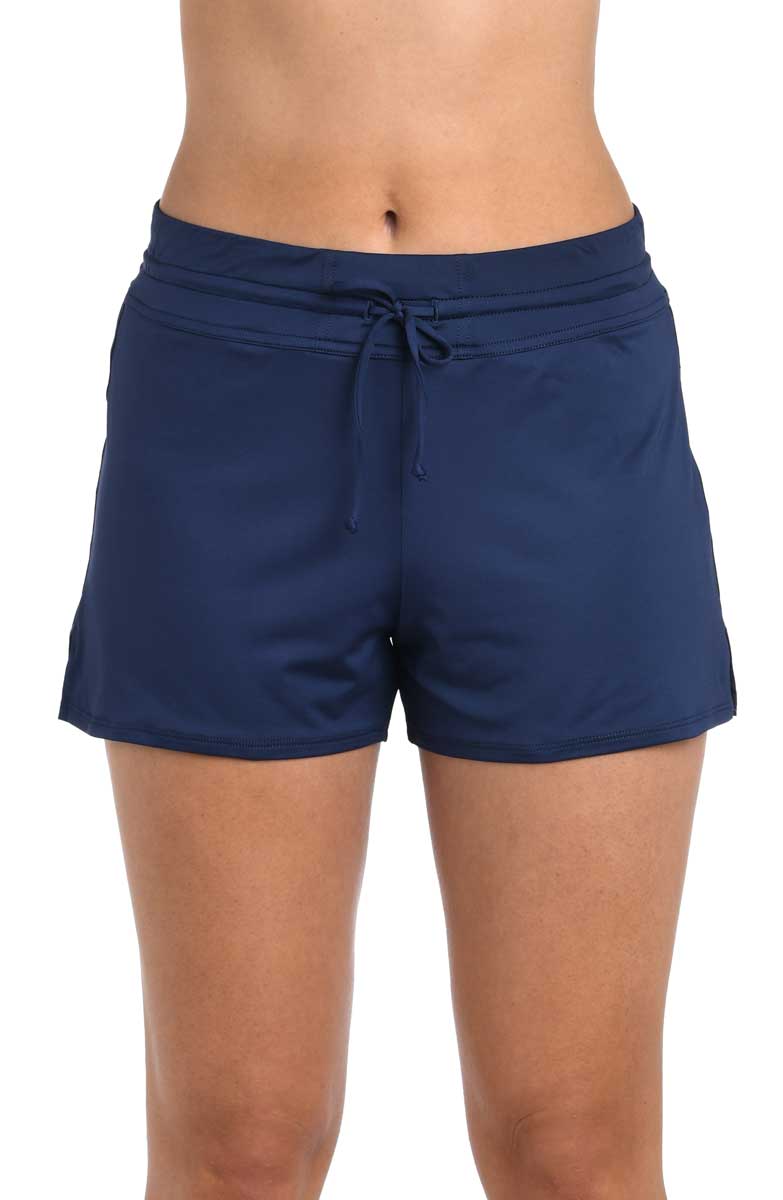 24th & Ocean: Solid Mid Rise Swim Short - MIDNIGHT 