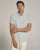 7 Diamonds: Keaton Short Sleeve Shirt - SEAFOAM