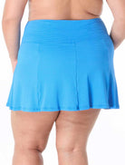 Beach House: Plus Size Olivia Pique Solid Princess Seam Skort - PERI