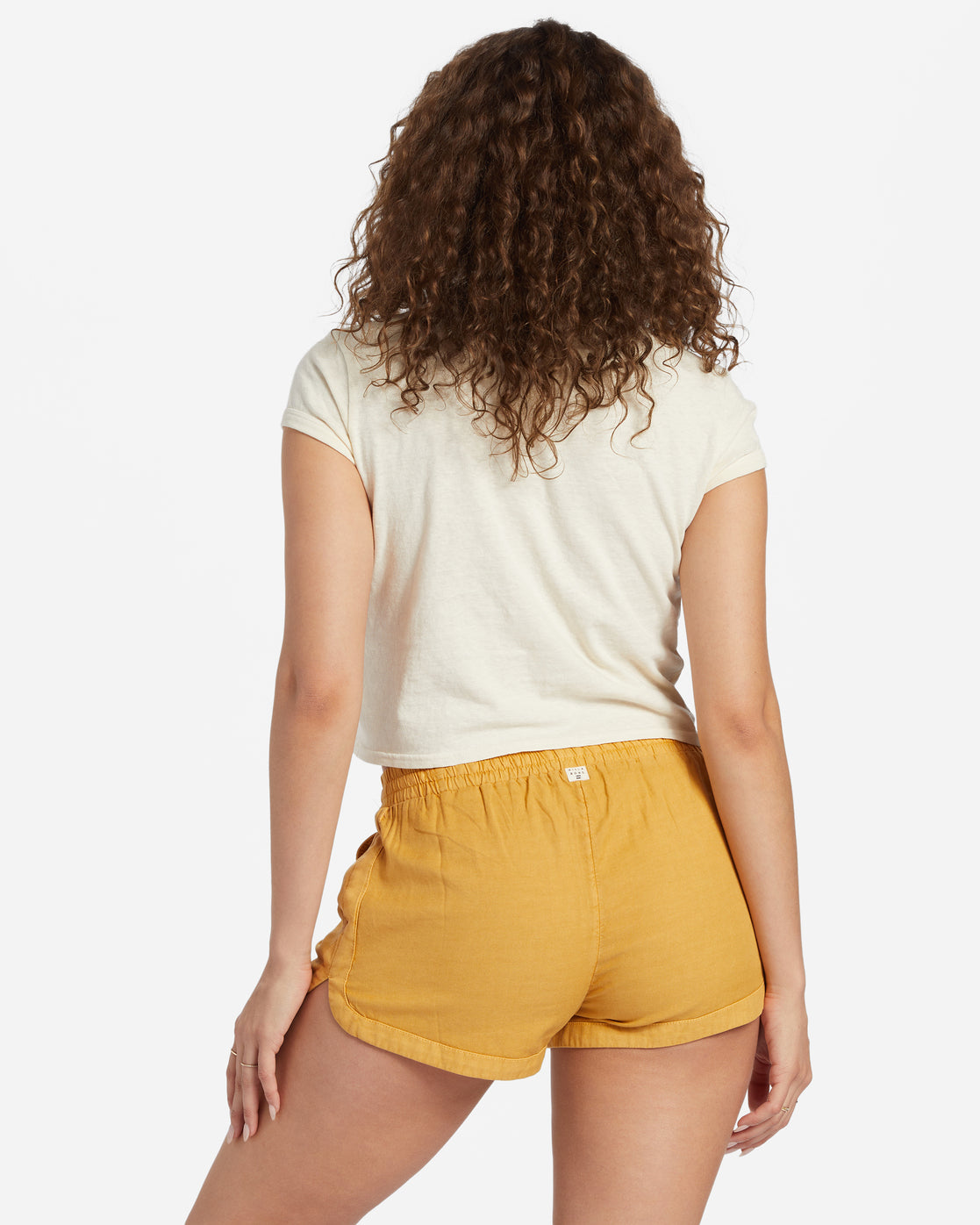 Topshop denim elastic waist shorts in bleach | ASOS
