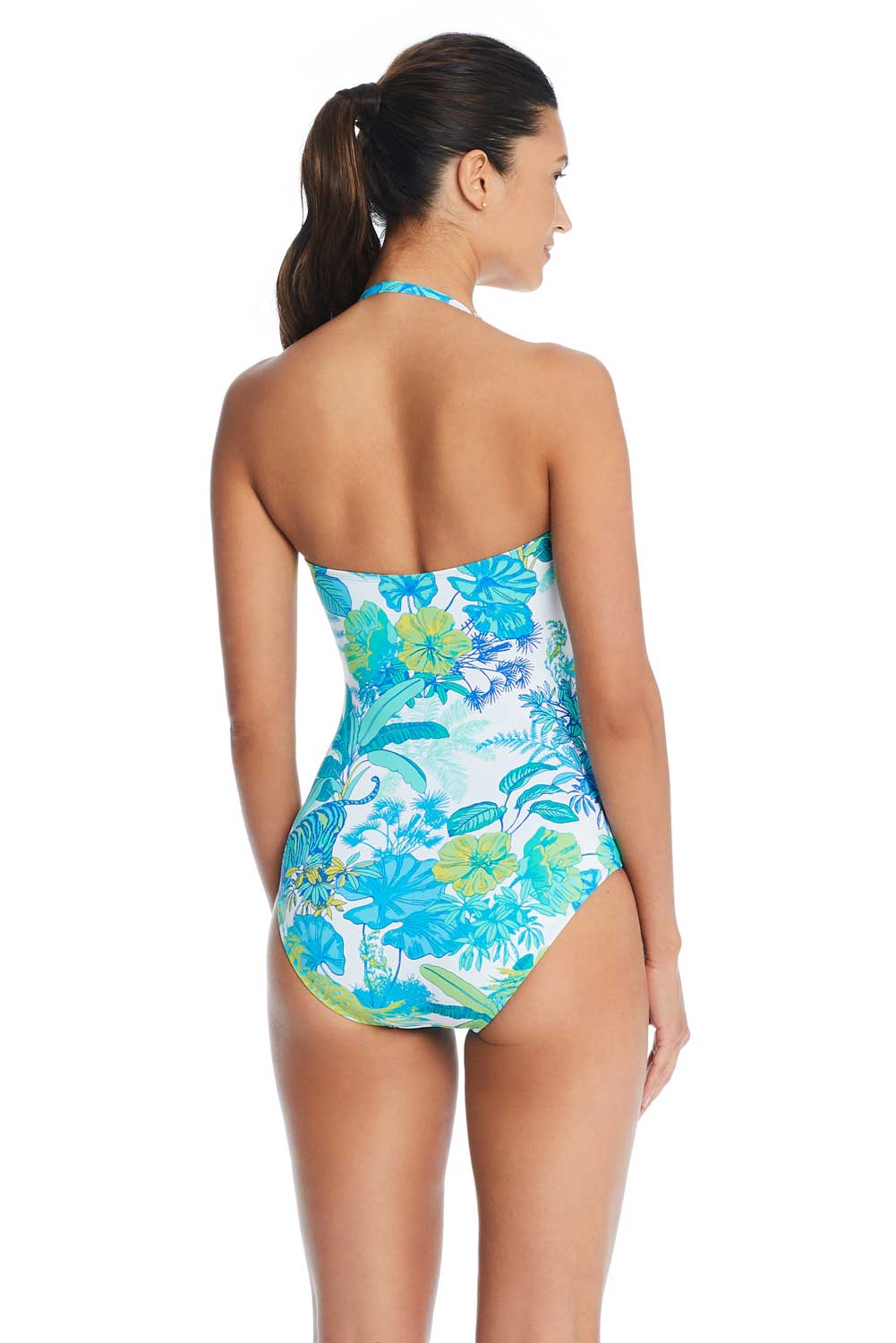 Bleu: One Piece What's New Pussycat Shirred Bandeau Mio Swimsuit