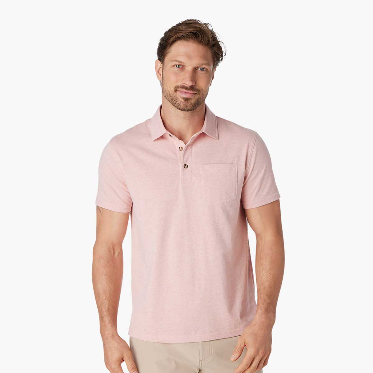 Fair Harbor: The Atlantic Bermuda Pink Polo