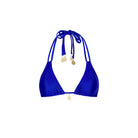Kulani Kinis: Malibu Blue Shimmer Halter Bralette Bikini Top