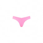 Kulani Kinis: Taffy Pink Ribbed Cheeky V Bikini Bottom