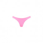 Kulani Kinis: Taffy Pink Ribbed Minimal Ceeky Bikini Bottom
