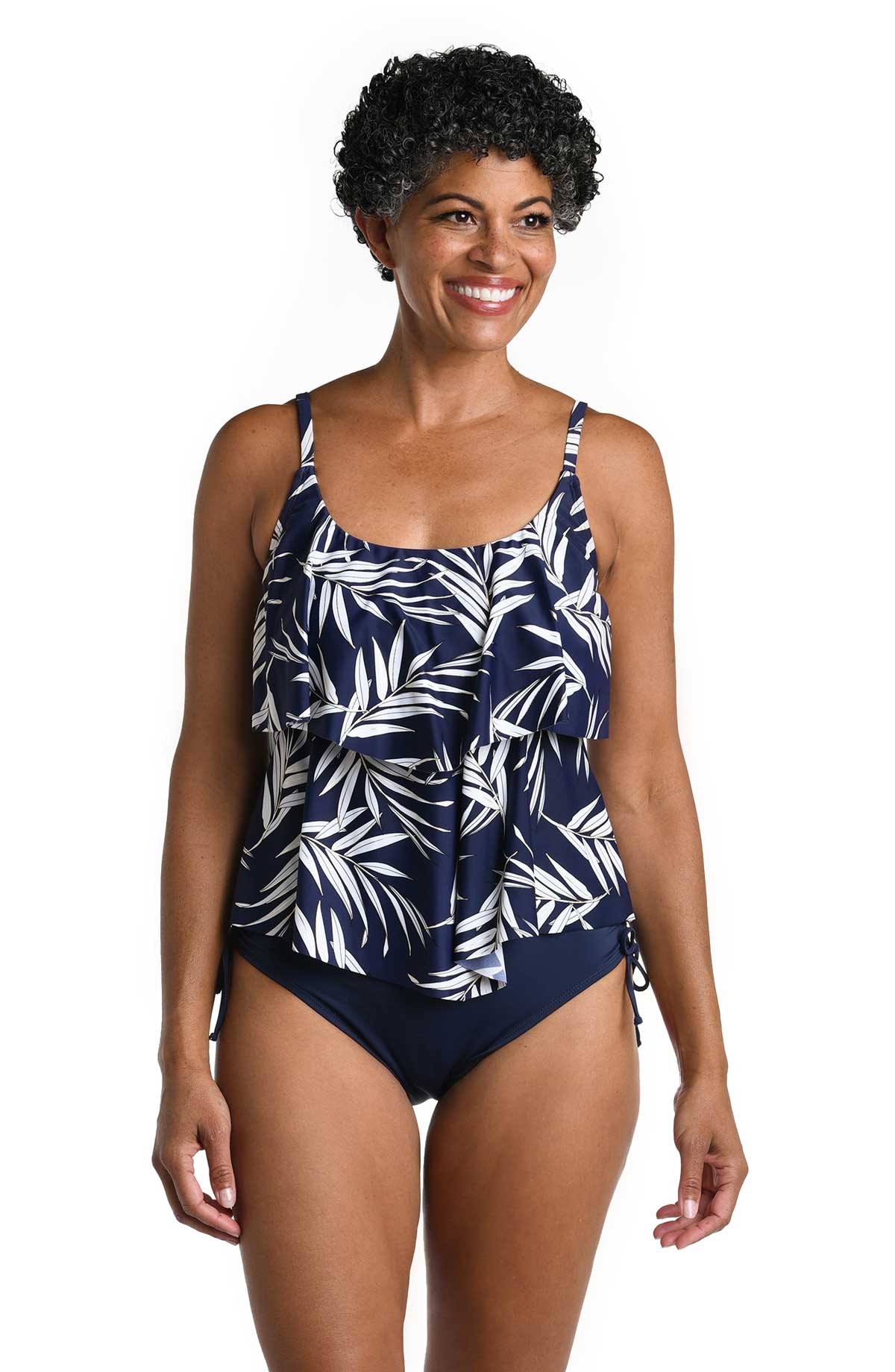 Tiered clearance swim top