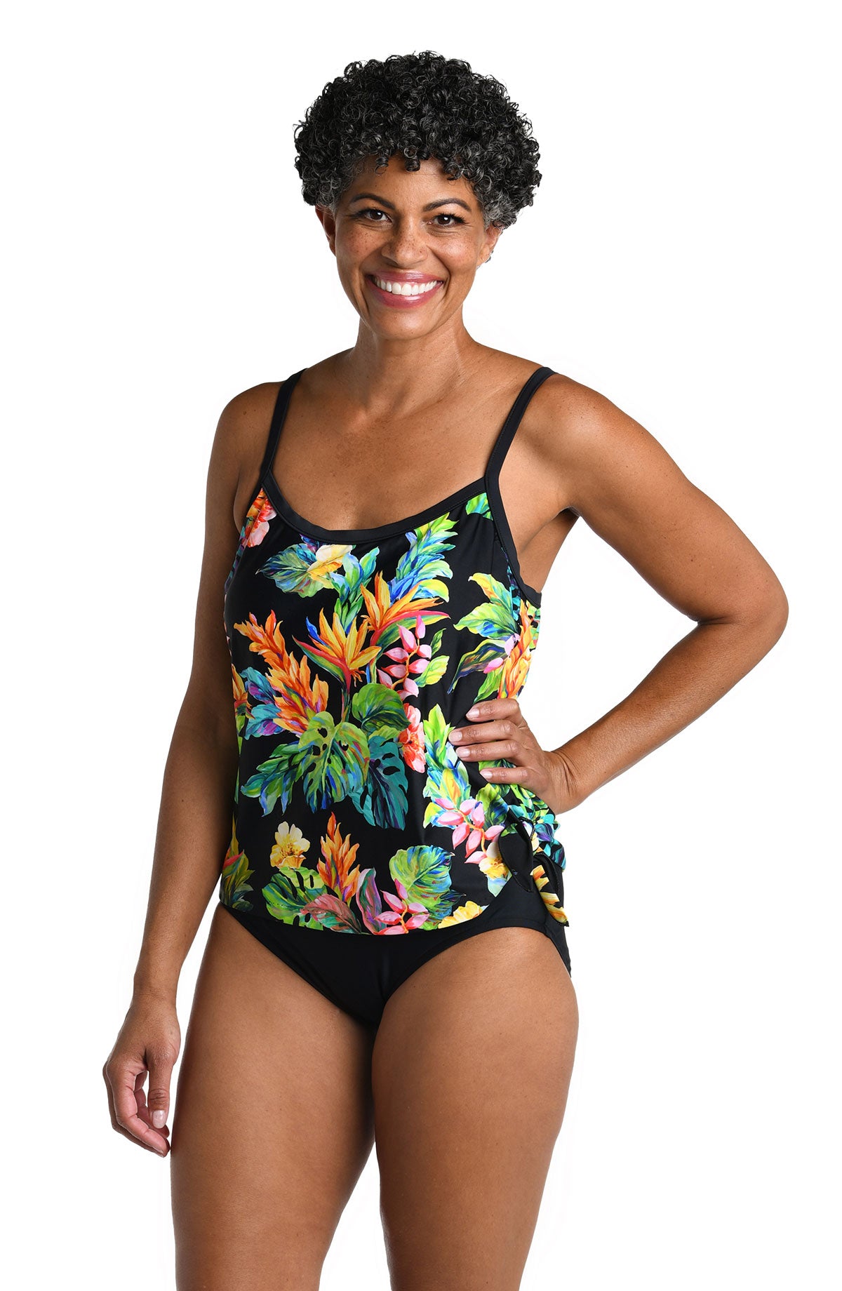 Maxine: One Piece Oahu Oasis Faux Tankini Swimsuit – Swim City