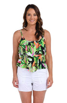 Maxine: Rainforest Double Tiered Tankini Top