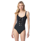 Michael Michael Kors: One Piece Sea Solids Lace Up Mio - BLACK