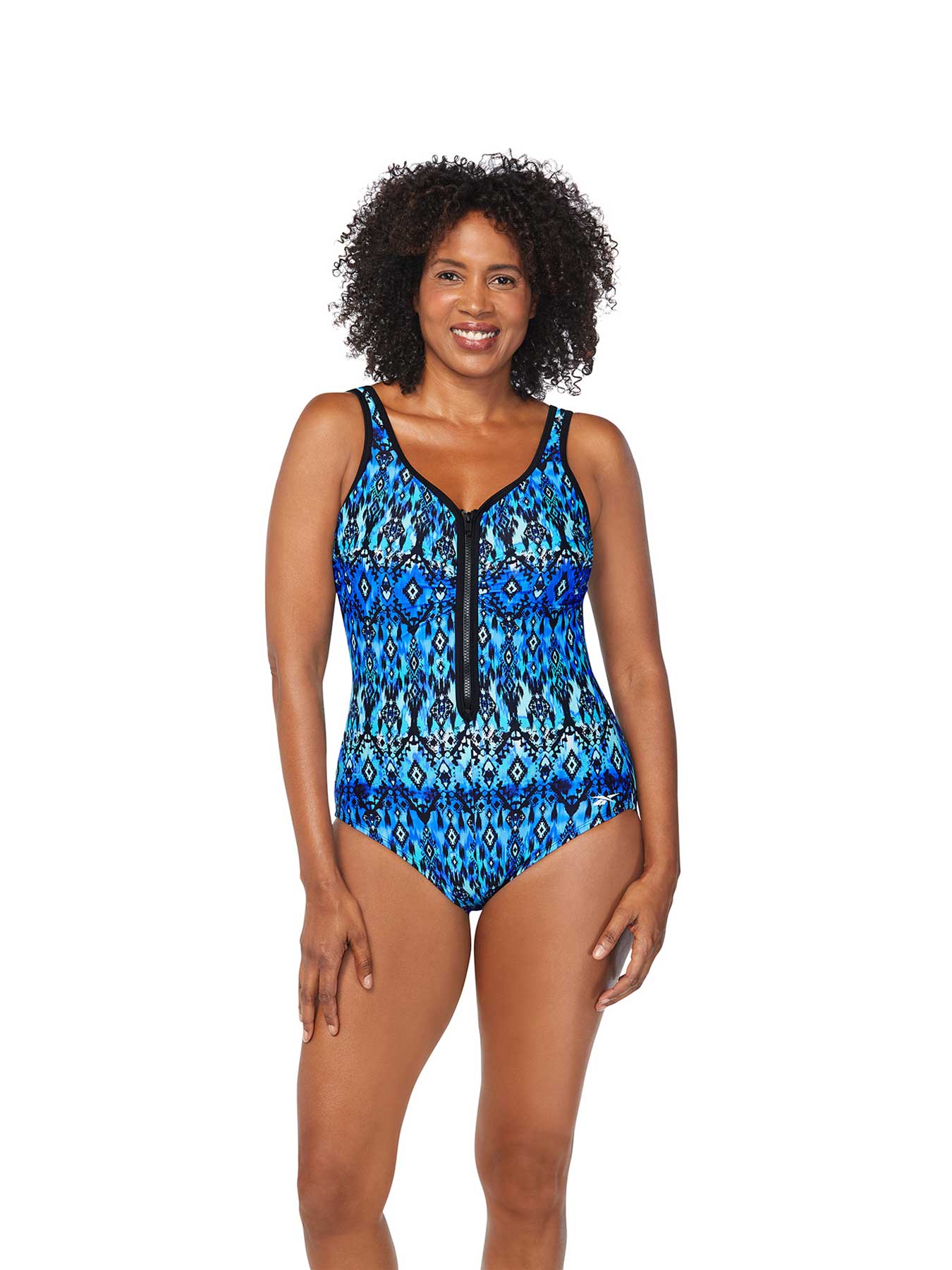 Reebok One Piece Coast To Coast Zipper Swimsuit Swim City