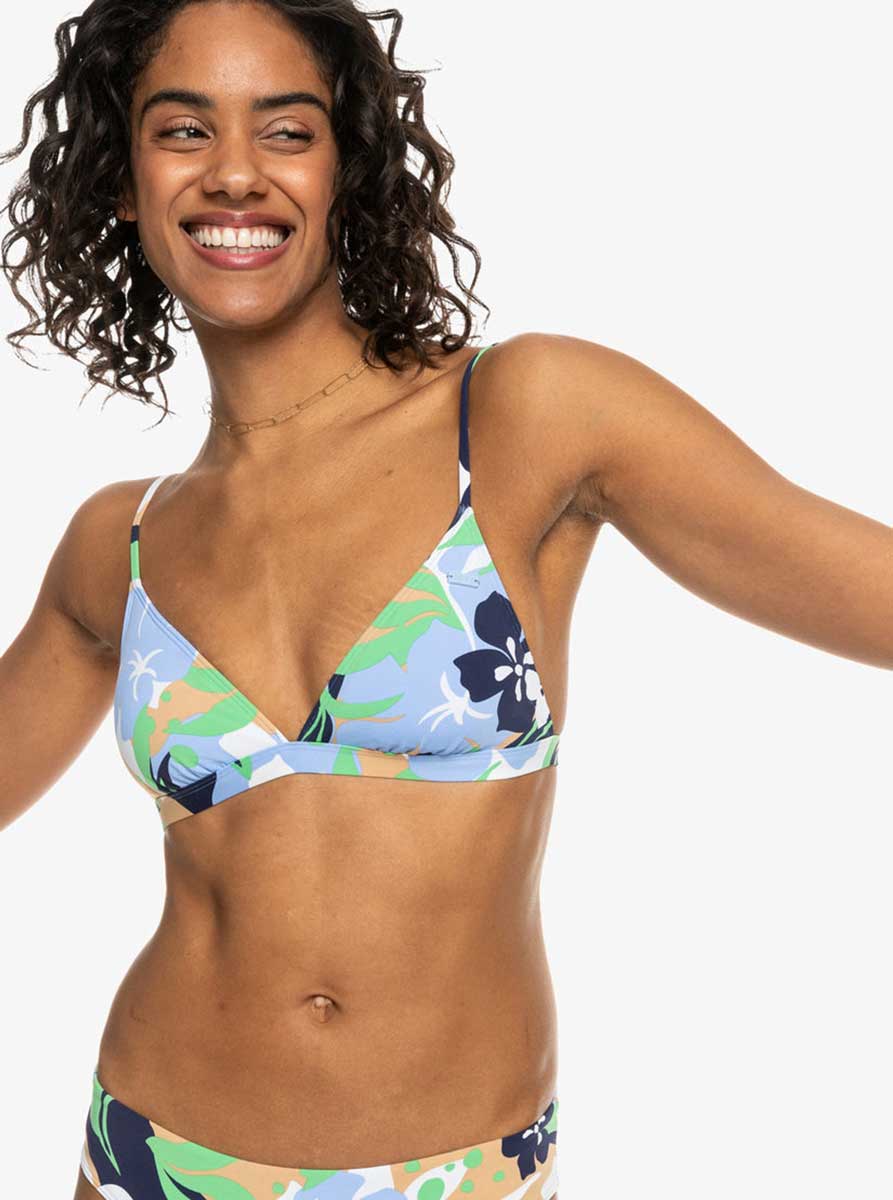 Roxy Printed Beach Classics Fixed Triangle Bikini Top Swim City