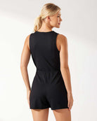 Tommy Bahama: Island Cays Wrap Romper - BLACK